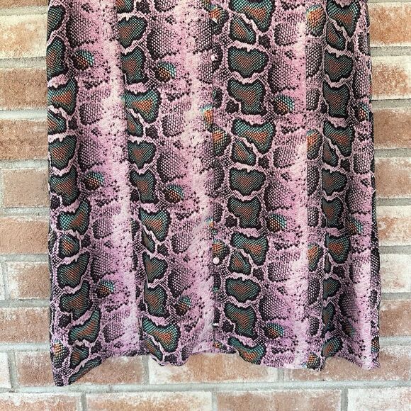 Buddy Love Purple Haze Snakeskin Hailey Button Up Dress Medium - Picture 4 of 10